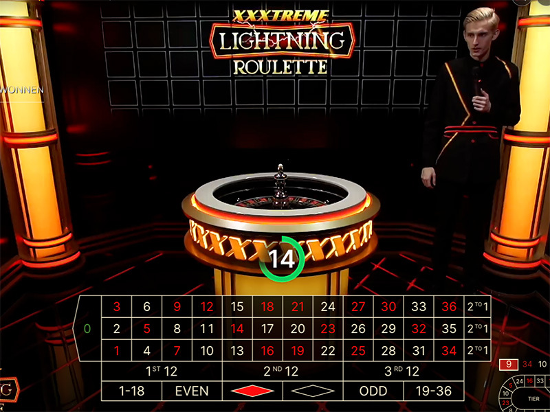Lightning roulette game screen